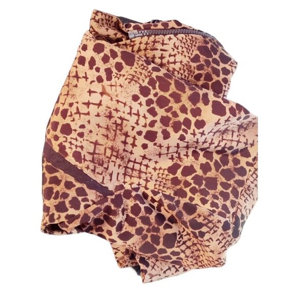 VTG 90s Brown Leopard Print Shirt Jacket Blazer by MHM Woman Sz 2X Career Office - Picture 9 of 9